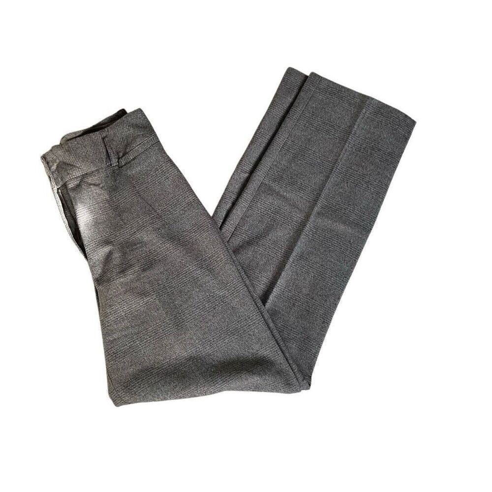Dress Barn Womens Flat Front Straight Leg Dress Pants Gray Size 10